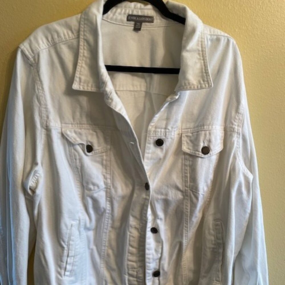 Cotton Denim Jacket, Jessica London, Size 26W